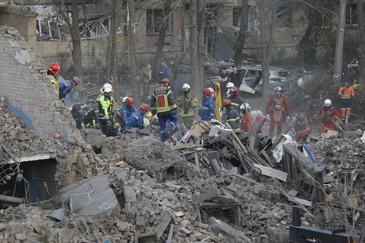 Ataque de Rusia sobre Kiev. Foto: EFE.