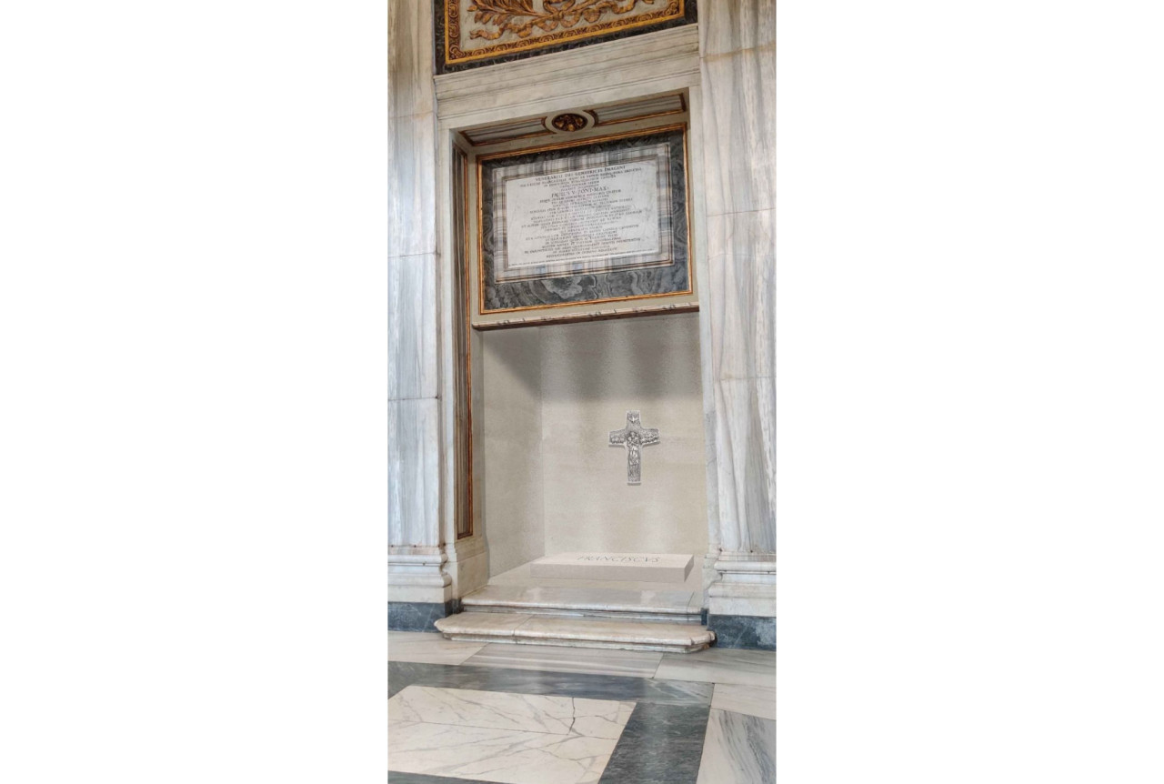 Así es la tumba del papa Francisco. Foto: Vatican News