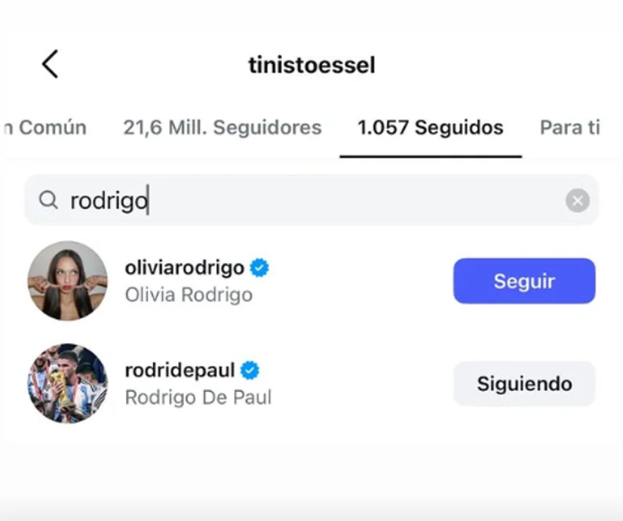 El gesto de Tini Stoessel con Rodrigo de Paul que confirmaría su relación. Foto: NA.